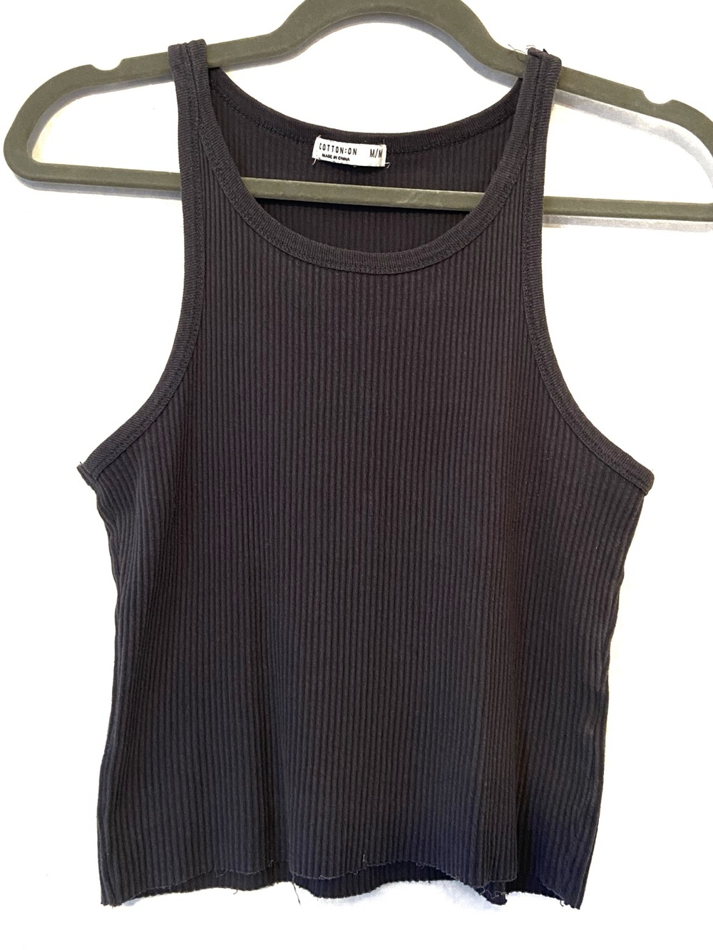 Cotton On Grey Tank Top Ribbed Size Medium